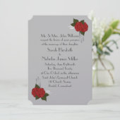 Eenvoudig Elegant Deco Roos Wedding Kaart (Staand voorkant)