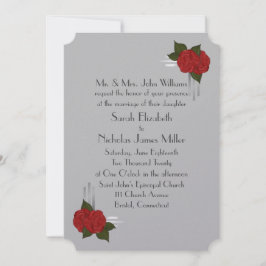 Eenvoudig Elegant Deco Roos Wedding Kaart