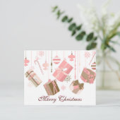 Eenvoudig Elegant Decor Merry kerst Feestdagenkaart (Staand voorkant)