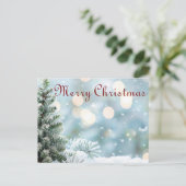 Eenvoudig Elegant Decor Snowflake Merry kerst Feestdagenkaart (Staand voorkant)