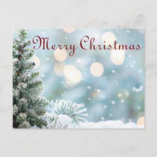 Eenvoudig Elegant Decor Snowflake Merry kerst Feestdagenkaart (Voorkant)