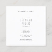 Eenvoudig elegant design, professionele moderne Sj Vierkante Visitekaartje (Achterkant)