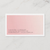Eenvoudig elegant design, rendy blush roze luxe visitekaartje (Achterkant)