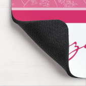Eenvoudig Elegant Designer Custom Fuschia Mousepad Muismat (Hoek)