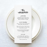 Eenvoudig Elegant Diner Bruiloft Menu<br><div class="desc">Eenvoudige en elegante menukaarten zijn een klassieker en bieden een schone en verfijnde look die elke tafelinstelling zal aanvullen. Houd het chic en lief met deze eenvoudige en elegante menukaarten die nooit uit de mode raken. Ga voor meer coördinerende items naar ons Modern Elegant Wedding Collectie</div>