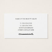 Eenvoudig Elegant Donkergrijs Wit Haar Stylist Visitekaartje (Achterkant)
