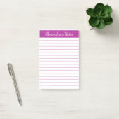 Eenvoudig elegant donkerroze gelinkt, op maat gema post-it® notes (Kantoor)