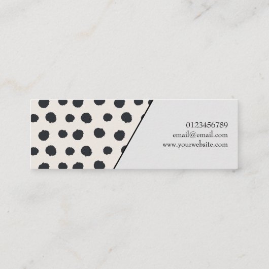 Eenvoudig Elegant Dotted QR Code Mini Visitekaartj Mini Visitekaartje (Achterkant)