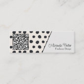 Eenvoudig Elegant Dotted QR Code Mini Visitekaartj Visitekaartje (Voorkant)