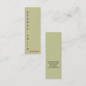 Eenvoudig Elegant Duidelijk Consultant Visitekaart Mini Visitekaartje (Voorkant / Achterkant)