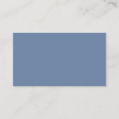 Eenvoudig Elegant Dusty Blue | Trouwdetails Informatiekaartje (Achterkant)