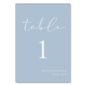 Eenvoudig Elegant Dusty Blue Wedding Kaart (Achterkant)