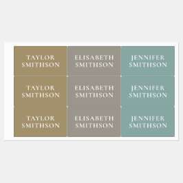 Eenvoudig Elegant Earthy Minimal Add Jouw naam Sch Labels