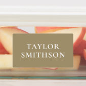 Eenvoudig Elegant Earthy Minimal Add Jouw naam Sch Labels (Aangebracht)