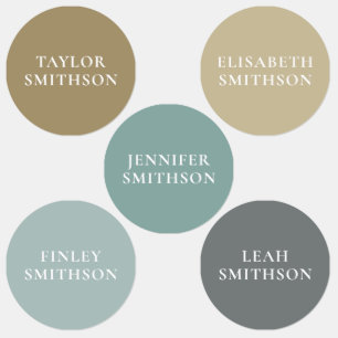 Eenvoudig Elegant Earthy Minimal Add Jouw naam Sch Labels