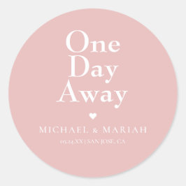 Eenvoudig Elegant Eén Dag Verder Oefenavond Dinner Ronde Sticker