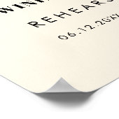 Eenvoudig elegant een dag weg repetitie diner poster (Hoek)