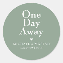 Eenvoudig Elegant Eendaagse Oefenavond Eten Ronde Sticker