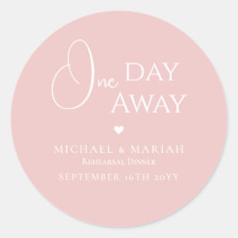 Eenvoudig Elegant Eendaagse Oefendiner Ronde Sticker