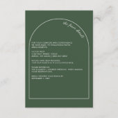 Eenvoudig elegant elegant groen huwelijk met moder informatiekaartje (Voorkant)