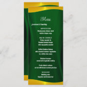 Eenvoudig Elegant emerald Green Weddenmenu Menu (Voorkant / Achterkant)