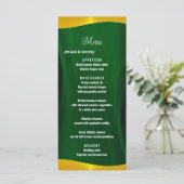 Eenvoudig Elegant emerald Green Weddenmenu Menu (Staand voorkant)