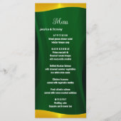 Eenvoudig Elegant emerald Green Weddenmenu Menu (Voorkant)
