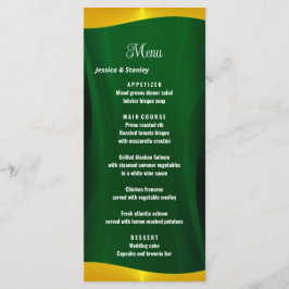 Eenvoudig Elegant emerald Green Weddenmenu Menu