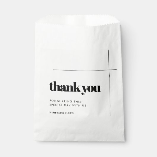 Eenvoudig elegant en chic bruiloft bedankzakje (Voorkant)