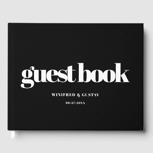 Eenvoudig elegant en chic bruiloft gastenboek (Voorkant)