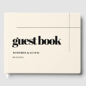 Eenvoudig elegant en chic bruiloft gastenboek (Voorkant)