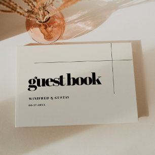 Eenvoudig elegant en chic bruiloft gastenboek