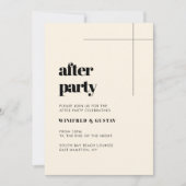 Eenvoudig elegant en chic bruiloft na feest kaart (Voorkant)