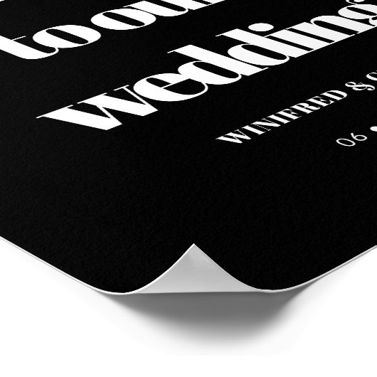 Eenvoudig elegant en chic bruiloft poster (Hoek)