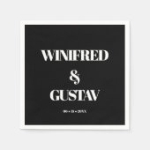 Eenvoudig elegant en chic bruiloft servet (Voorkant)