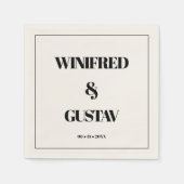 Eenvoudig elegant en chic bruiloft servet (Voorkant)