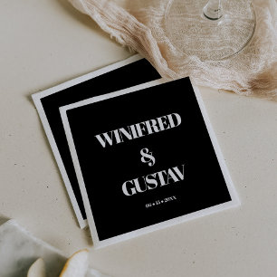 Eenvoudig elegant en chic bruiloft servet