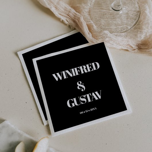 Eenvoudig elegant en chic bruiloft servet