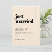 Eenvoudig elegant en chic Gewoon getrouwd Aankondiging (Staand voorkant)