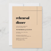 Eenvoudig elegant- en chic-trouwrepetitie-diner kaart (Voorkant)