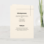 Eenvoudig elegant- en chic-trouwvouwprogramma programma (Achterkant)