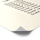 Eenvoudig elegant- en chic-trouwzitje poster (Hoek)