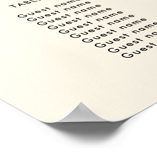 Eenvoudig elegant- en chic-trouwzitje poster (Hoek)