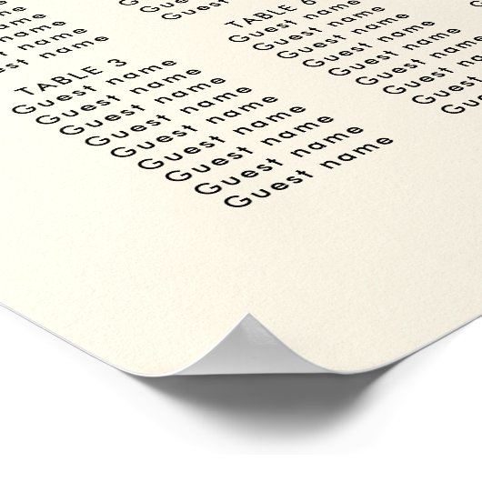 Eenvoudig elegant- en chic-trouwzitje poster (Hoek)