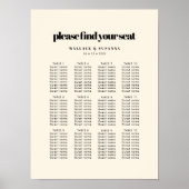 Eenvoudig elegant- en chic-trouwzitje poster (Voorkant)