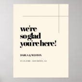 Eenvoudig, elegant en chic Zo blij dat je hier wel Poster (Voorkant)