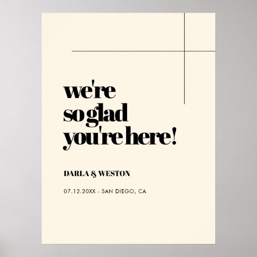 Eenvoudig, elegant en chic Zo blij dat je hier wel Poster (Voorkant)