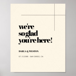 Eenvoudig, elegant en chic Zo blij dat je hier wel Poster