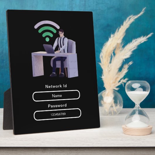 Eenvoudig, elegant en persoonlijk WiFi-netwerkwach Fotoplaat (Zijkant)