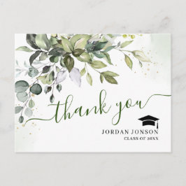 Eenvoudig Elegant Eucalyptus Afstuderen Hartelijk  Aankondigingskaart